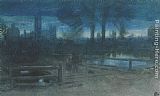 Albert Goodwin Canvas Paintings - Canterbury by Night